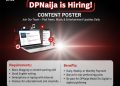 DpNaija now hiring content poster
